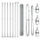 Berkfield Fence Post Silver 2