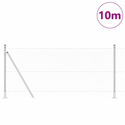 Berkfield Fence Post Silver 2