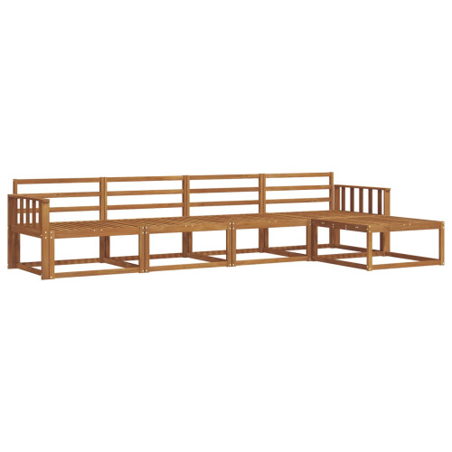 Berkfield Outdoor Sofa Set 5 pcs Natural Solid Acacia Wood 1