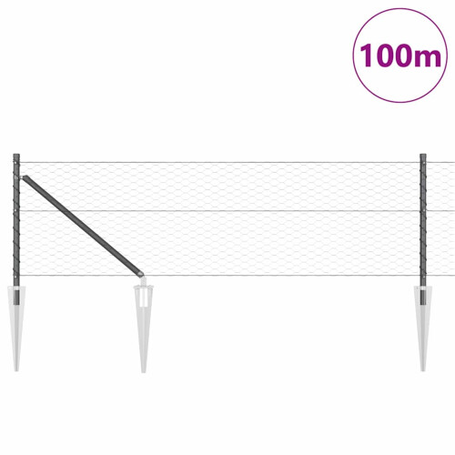 Berkfield Fence Post Grey 2