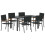 Berkfield Garden Dining Set 7 pcs Black Poly Rattan 2