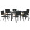 Berkfield Garden Dining Set 7 pcs Black Poly Rattan 3