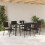 Berkfield Garden Dining Set 7 pcs Black Poly Rattan 4