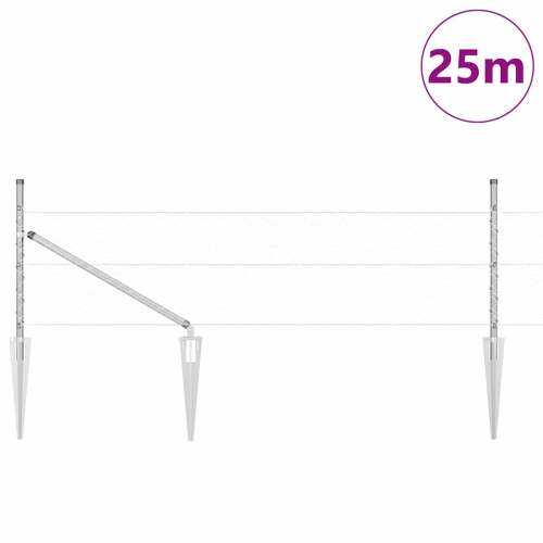 Berkfield Fence Post Silver 2