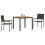 Berkfield Garden Dining Set 3 pcs Black Poly Rattan 3