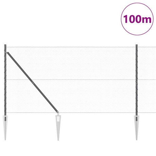 Berkfield Fence Post Grey 2