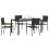 Berkfield Garden Dining Set 5 pcs Black Poly Rattan 3