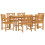 Berkfield Garden Dining Set 7 pcs Brown Solid Acacia Wood 2