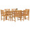 Berkfield Garden Dining Set 7 pcs Brown Solid Acacia Wood 3