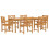 Berkfield Garden Dining Set 7 pcs Brown Solid Acacia Wood 2