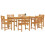 Berkfield Garden Dining Set 7 pcs Brown Solid Acacia Wood 3