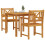 Berkfield Garden Dining Set 3 pcs Brown Solid Acacia wood 3