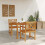 Berkfield Garden Dining Set 3 pcs Brown Solid Acacia wood 4