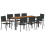 Berkfield Garden Dining Set 9 pcs Black Poly Rattan 2