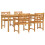 Berkfield Garden Dining Set 5 pcs Brown Solid Acacia Wood 2