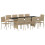 Berkfield Garden Dining Set 11 pcs Beige Poly Rattan 2