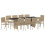 Berkfield Garden Dining Set 11 pcs Beige Poly Rattan 3