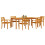 Berkfield Garden Dining Set 9 pcs Brown Solid Acacia Wood 3
