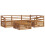 Berkfield Outdoor Sofa Set 5 pcs Natural Solid Acacia Wood 2