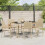 Berkfield Garden Dining Set 7 pcs Beige Poly Rattan 4