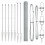 Berkfield Fence Post Silver 2