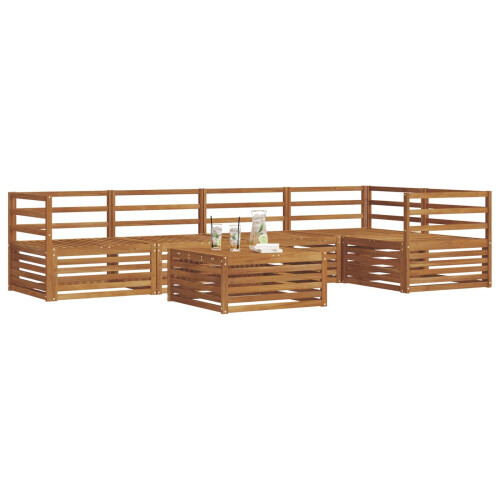 Berkfield Outdoor Sofa Set 6 pcs Natural 2