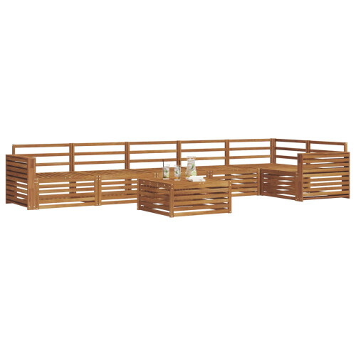 Berkfield Outdoor Sofa Set 7 pcs Natural 2