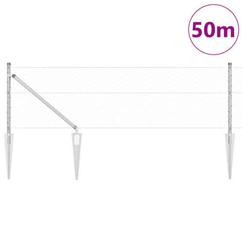 Berkfield Fence Post Silver 2