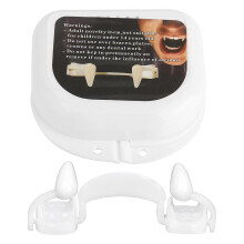 Halloween Vampire Fangs Retractable Silicone Teeth with Realistic Texture for Cosplay and Costumes