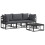 Berkfield Garden Sofa Set 4 pcs Black Metal 2