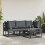 Berkfield Garden Sofa Set 4 pcs Black Metal 3
