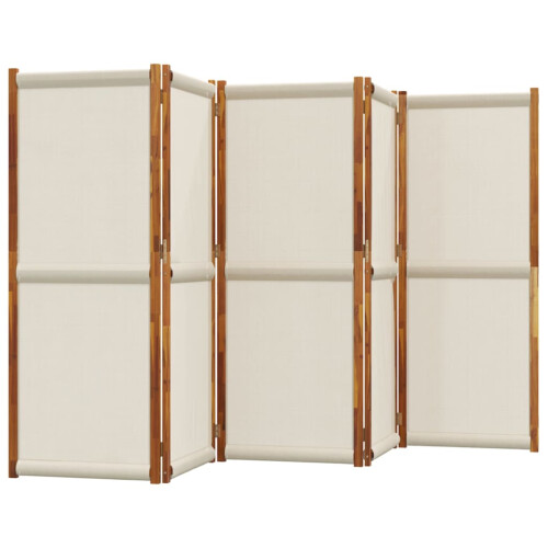 Berkfield 5-Panel Room Divider Light Grey 350x180 cm 2