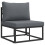 Berkfield Garden Sofa Set 4 pcs Black Metal 5