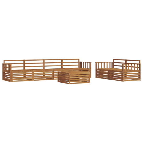 Berkfield Outdoor Sofa Set 7 pcs Natural Solid Acacia Wood 1