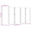 Berkfield 5-Panel Room Divider Light Grey 350x180 cm 8