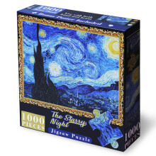 Starry Night Jigsaw Puzzle 1000 Pieces for Adults, Challenging Design with Vivid Van Gogh Artwork