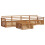 Berkfield Outdoor Sofa Set 5 pcs Natural Solid Acacia Wood 2