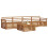 Berkfield Outdoor Sofa Set 5 pcs Natural Solid Acacia Wood 3