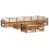 Berkfield Outdoor Sofa Set 9 pcs Natural Solid Acacia Wood 2