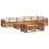 Berkfield Outdoor Sofa Set 9 pcs Natural Solid Acacia Wood 3
