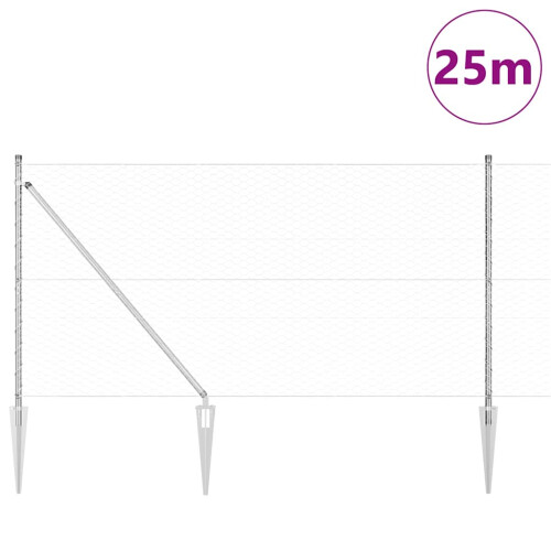 Berkfield Fence Post Silver 2