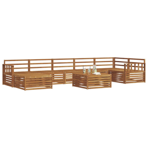 Berkfield Outdoor Sofa Set 8 pcs Natural 2
