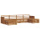 Berkfield Sofa Sets 6 pcs Natural Solid Acacia Wood 2