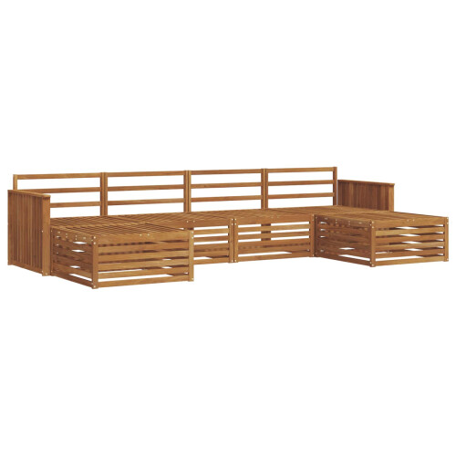 Berkfield Sofa Sets 6 pcs Natural Solid Acacia Wood 1