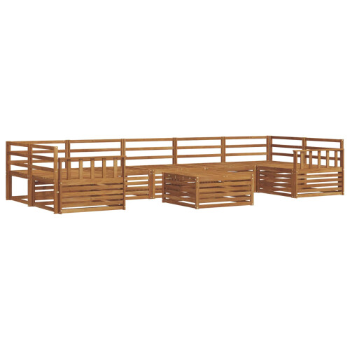 Berkfield Outdoor Sofa Set 8 pcs Natural Solid Acacia Wood 1