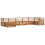 Berkfield Outdoor Sofa Set 7 pcs Natural 2