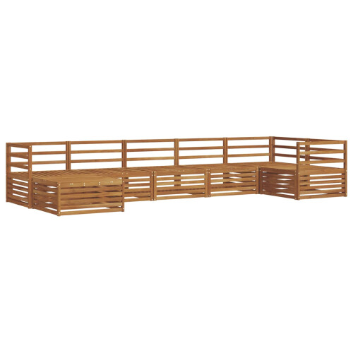 Berkfield Outdoor Sofa Set 7 pcs Natural 1