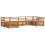 Berkfield Outdoor Sofa Set 6 pcs Natural Solid Acacia Wood 2