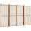 Berkfield 4-Panel Room Divider Light Grey 280x180 cm 2