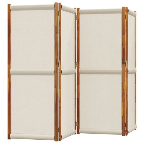 Berkfield 4-Panel Room Divider Light Grey 280x180 cm 2
